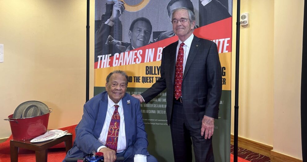 (L-R) Ambassador Andrew Young and Billy Payne brought 1996 Olympics to Atlanta. (Picture by Nyesha Stone/Carvd N Stone)