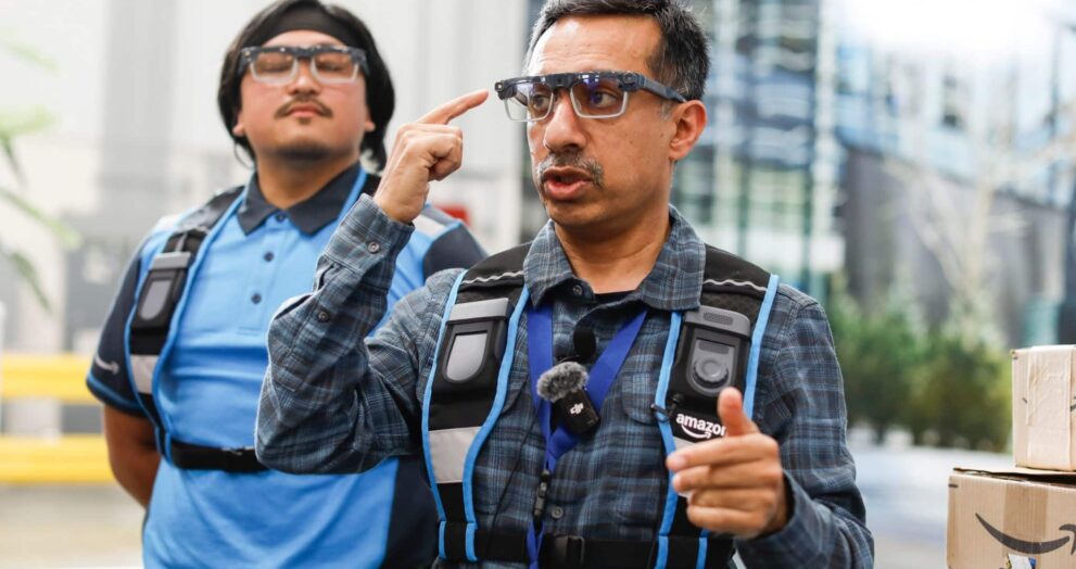 Amazon announced the development of its smart delivery glasses at the 2025 Delivering the Future. (Picture by Amazon)