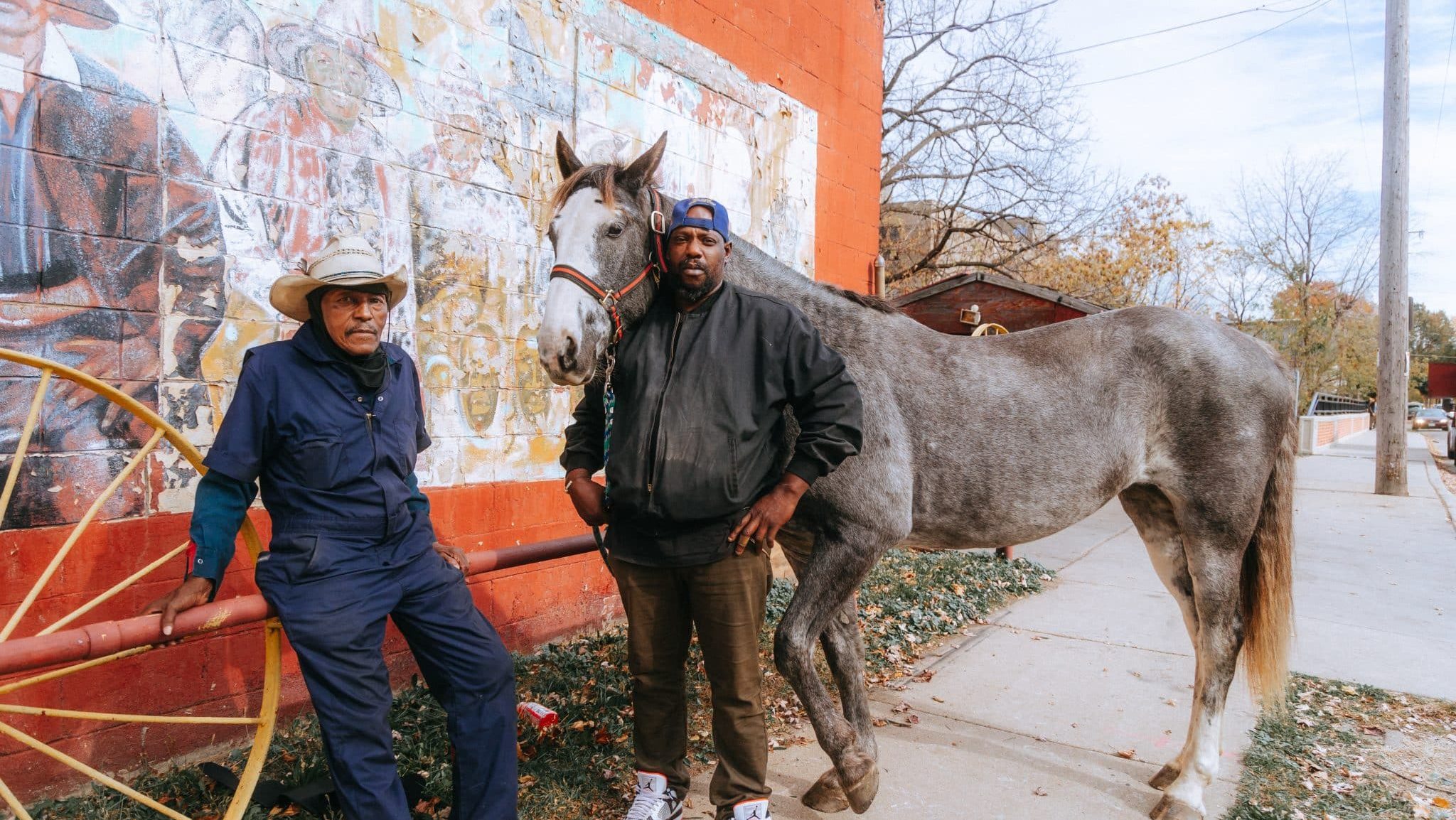 Issac Steele and Kevin Nichols of The Buffalo Soldiers and Black Cowboys Association. (Picture by Kevin Kazibwe)